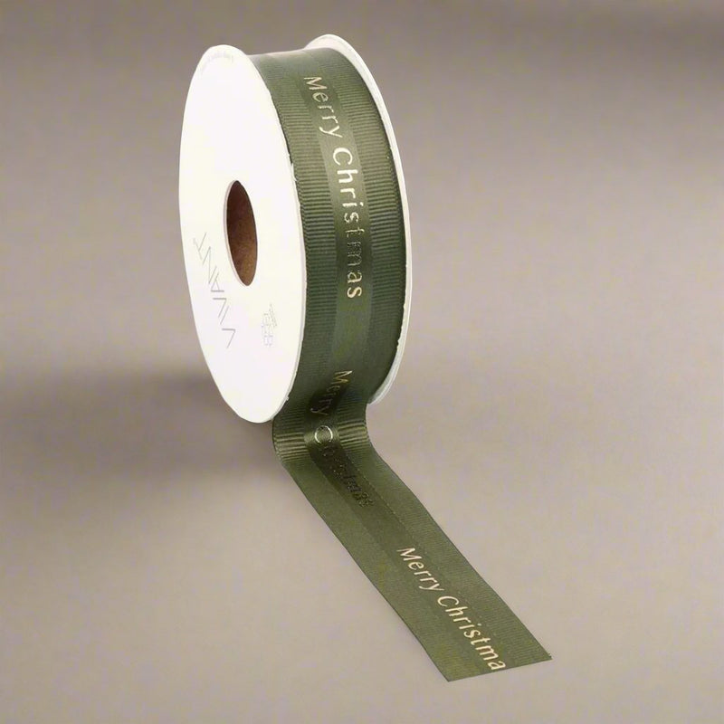 Christmas Ribbon Sagro - Sage Green