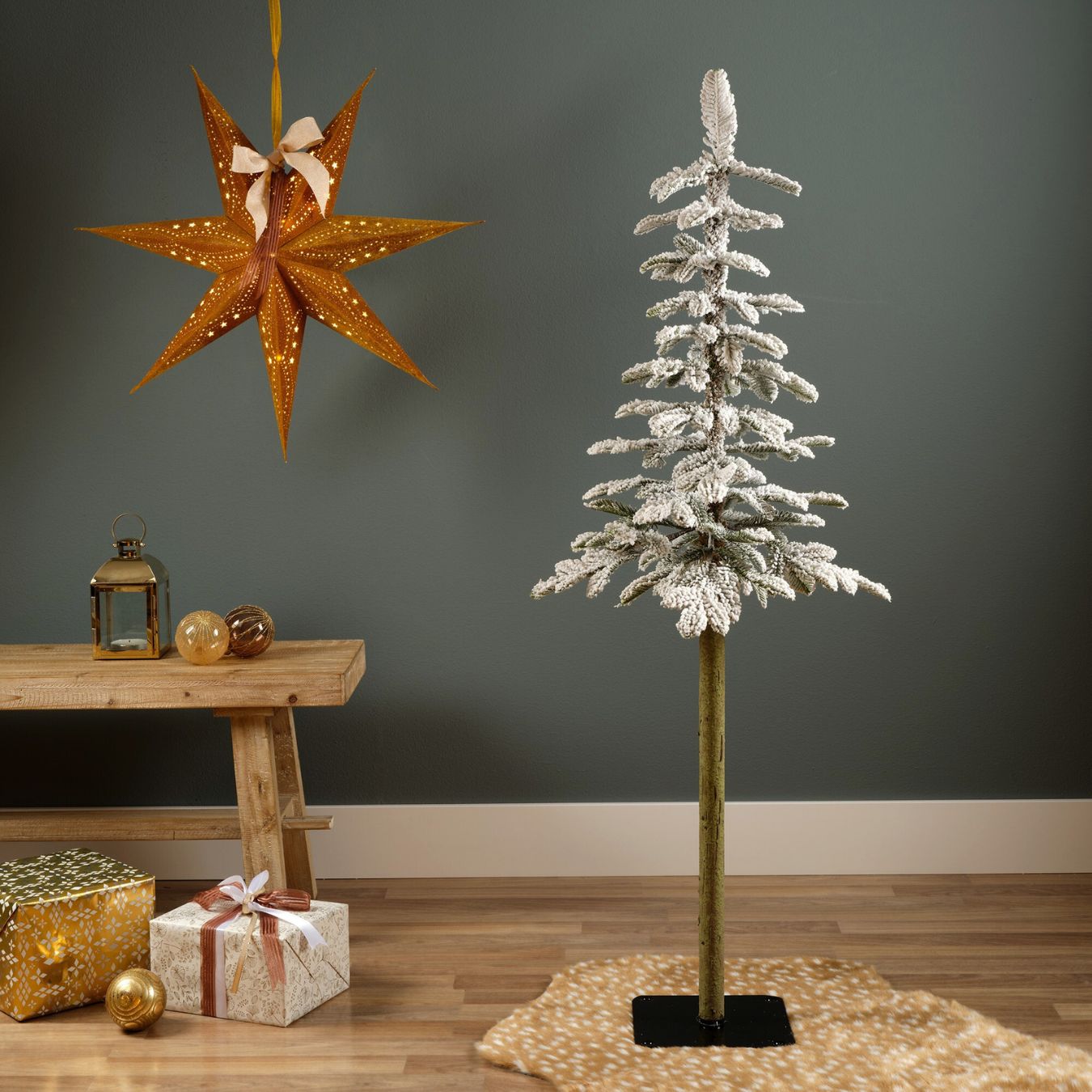 Christmas Snowy Alpine Fir Tree - 4ft or 5ft