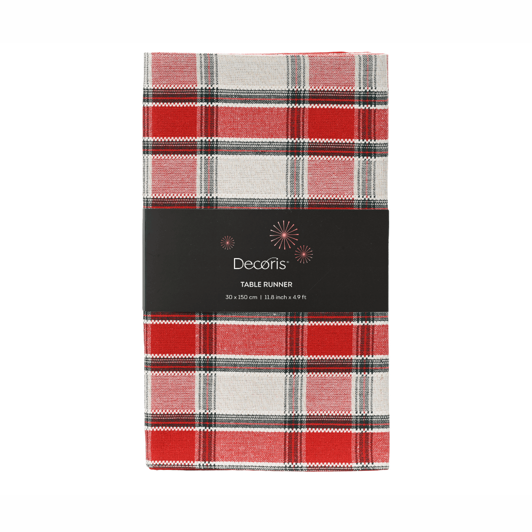 Christmas Table Runner - Red Check