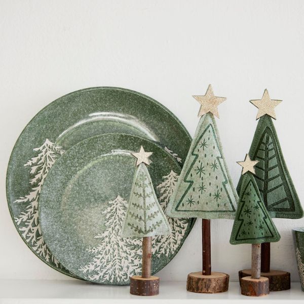 Christmas Tree Plate Green