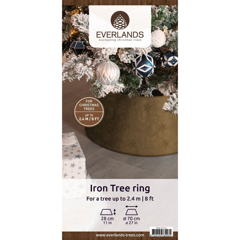 Christmas Tree Ring Iron Antique Gold