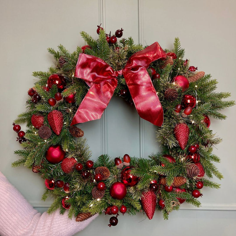 Christmas Wreath Festive Red