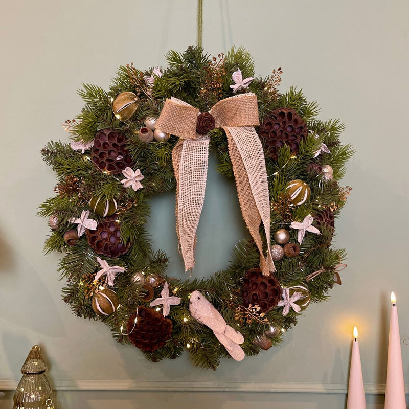 Christmas Wreath Natural Jute