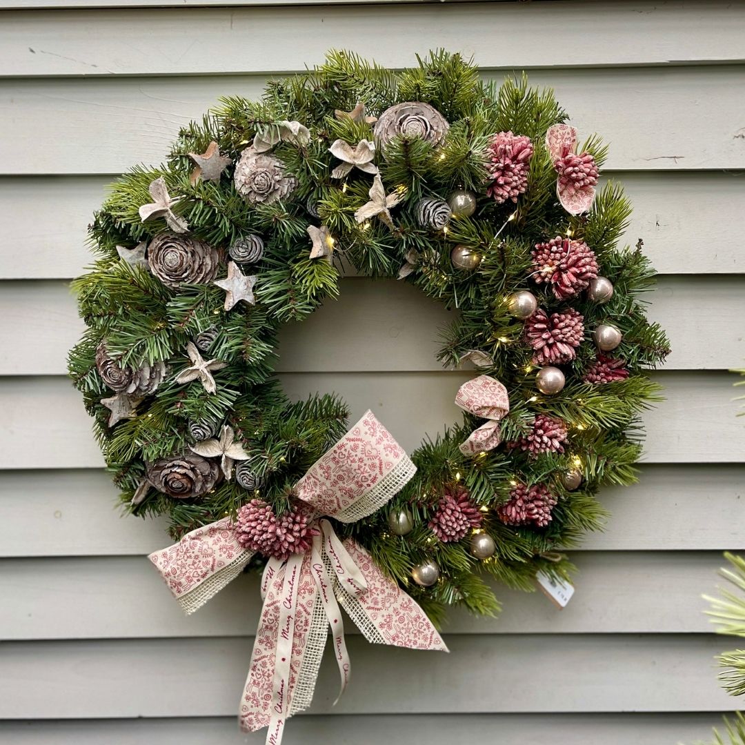 Christmas Wreath Pretty Pink
