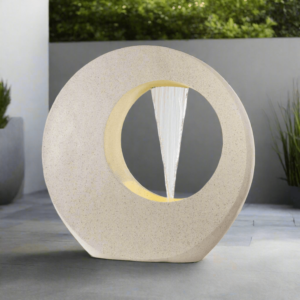 Circular Water Feature White - Large