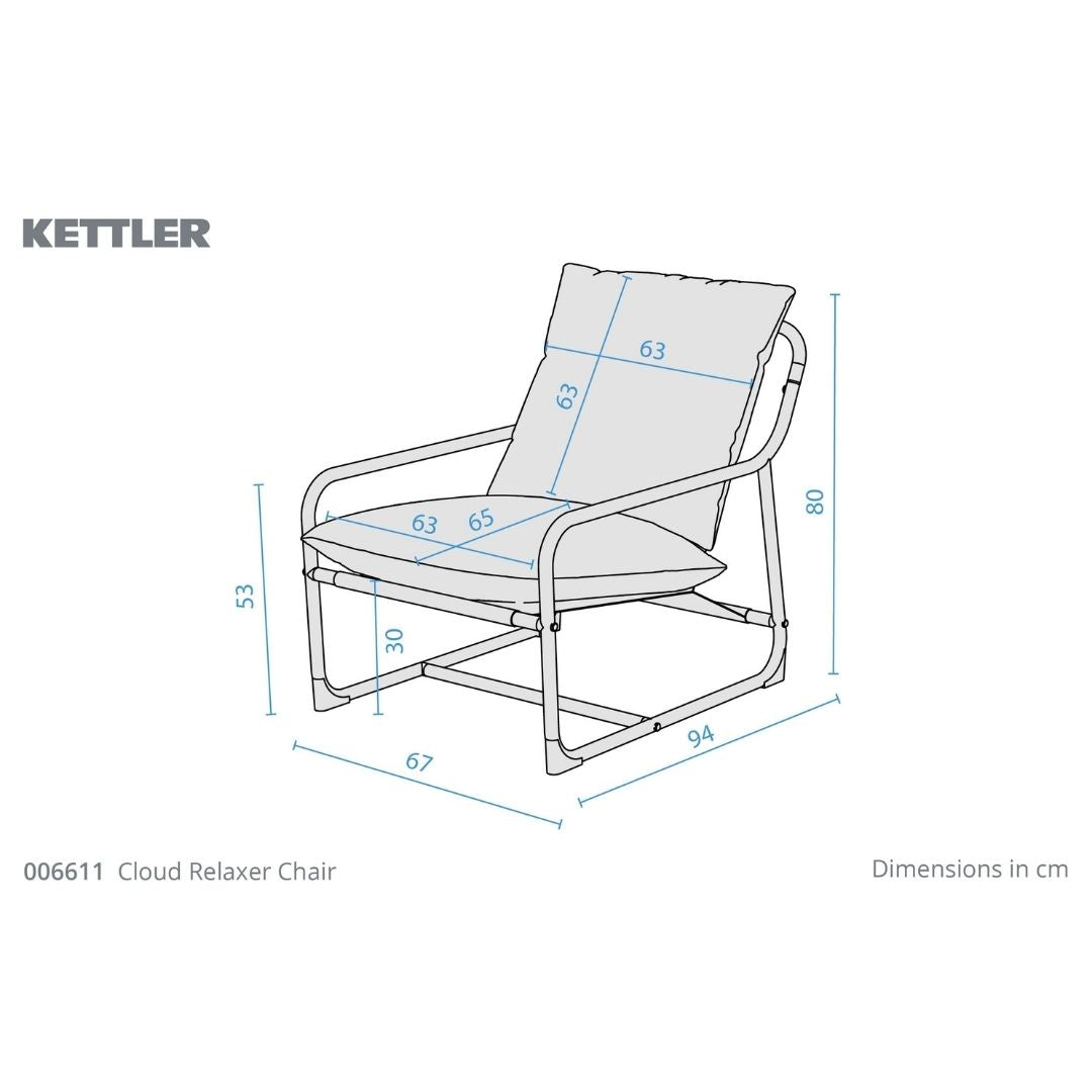 Kettler Cloud Relaxer Aluminium Chair - Green