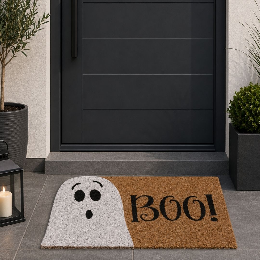 Coir Outdoor Mat Halloween Boo 45 x 75cm
