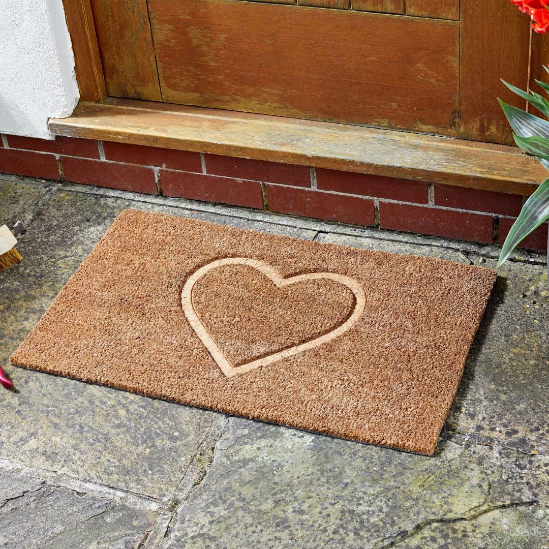 Coir Mat Heart-Felt 45 x 75cm