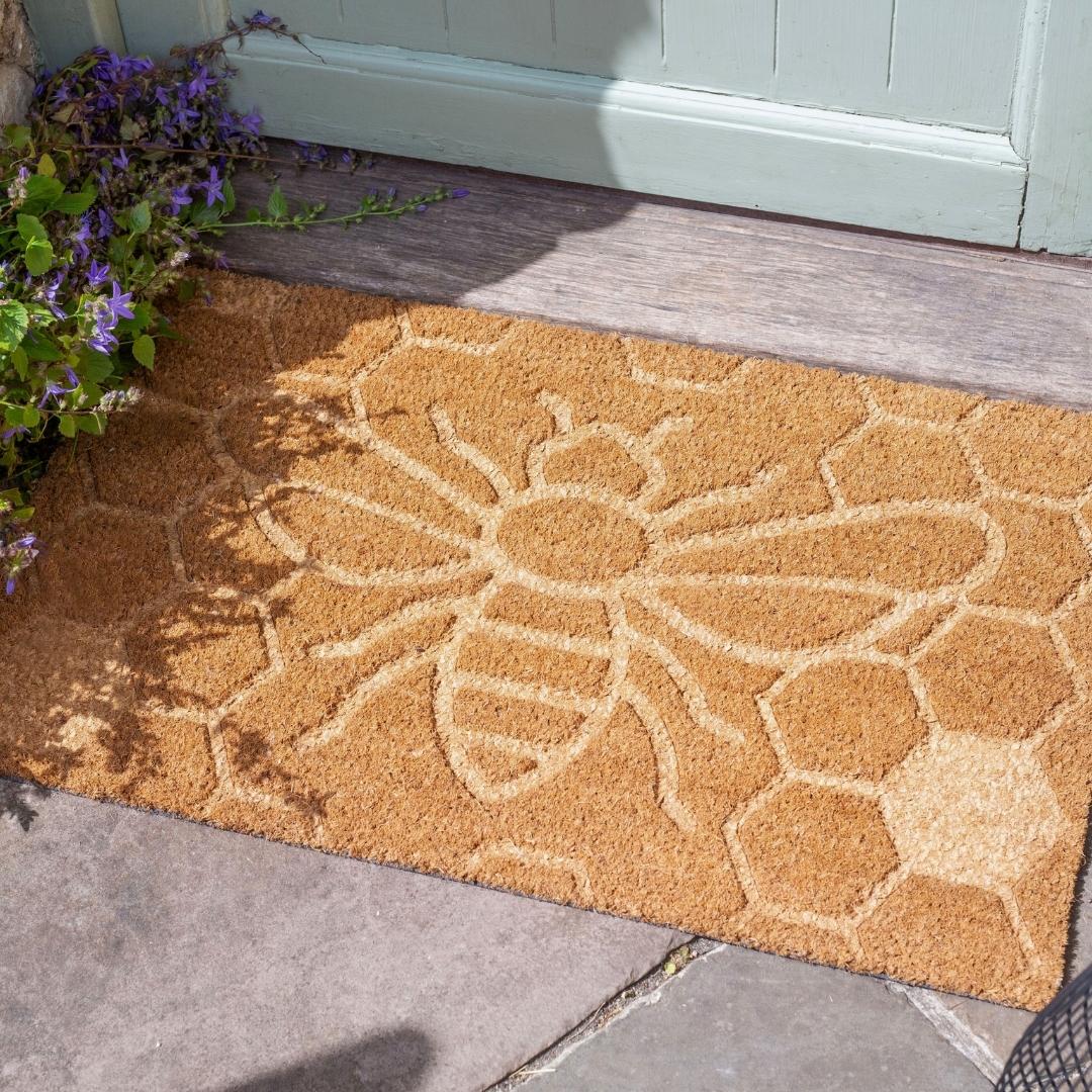 Coir Outdoor Rug Honey Bee 45 x 75cm