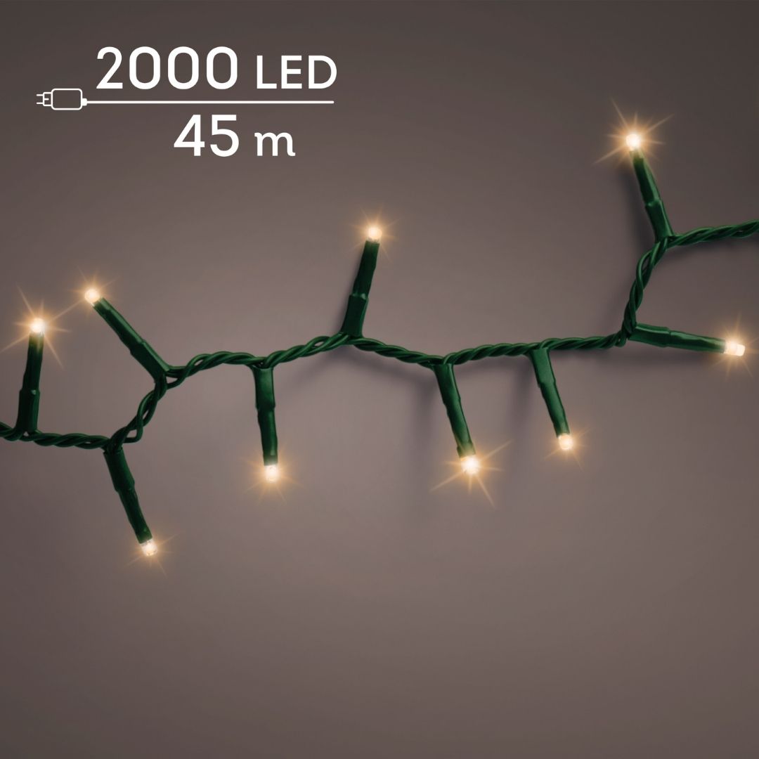 Christmas Lights 2000 LED - Compact, Classic Warm - Ideal for 8ft Tree