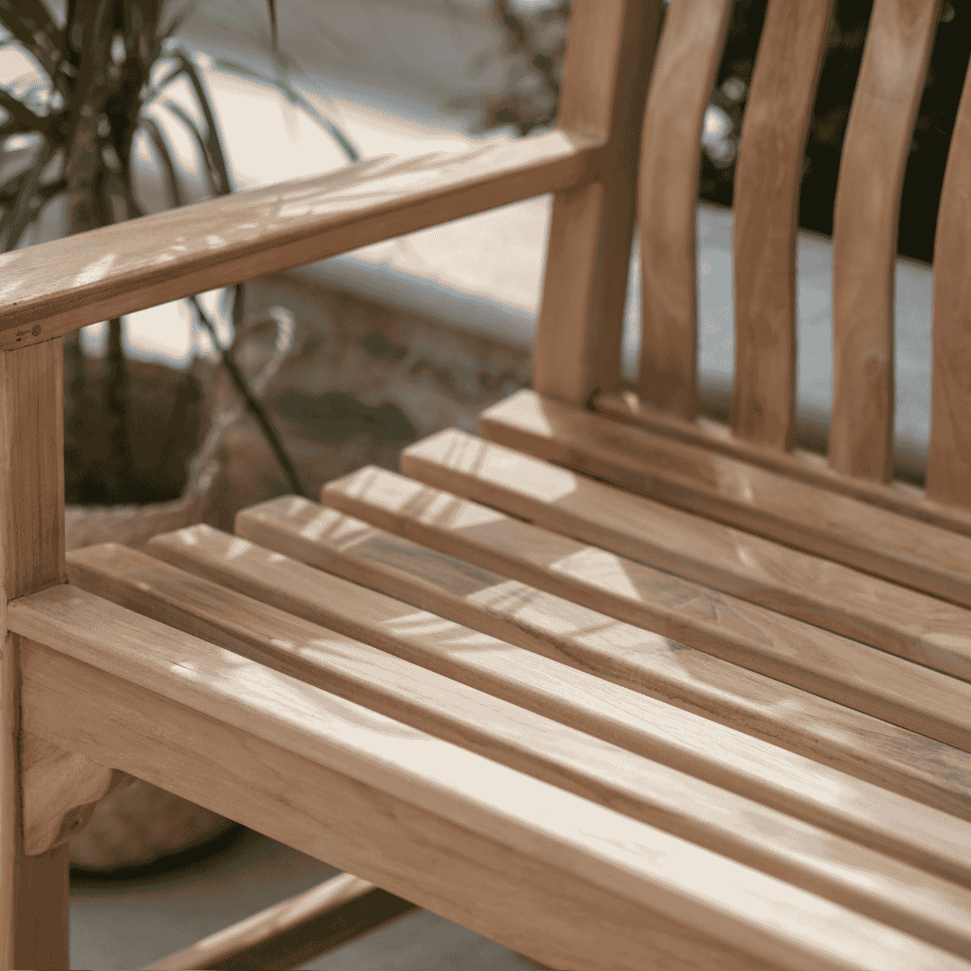 Curved Back 2 Seat Wooden Garden Bench
