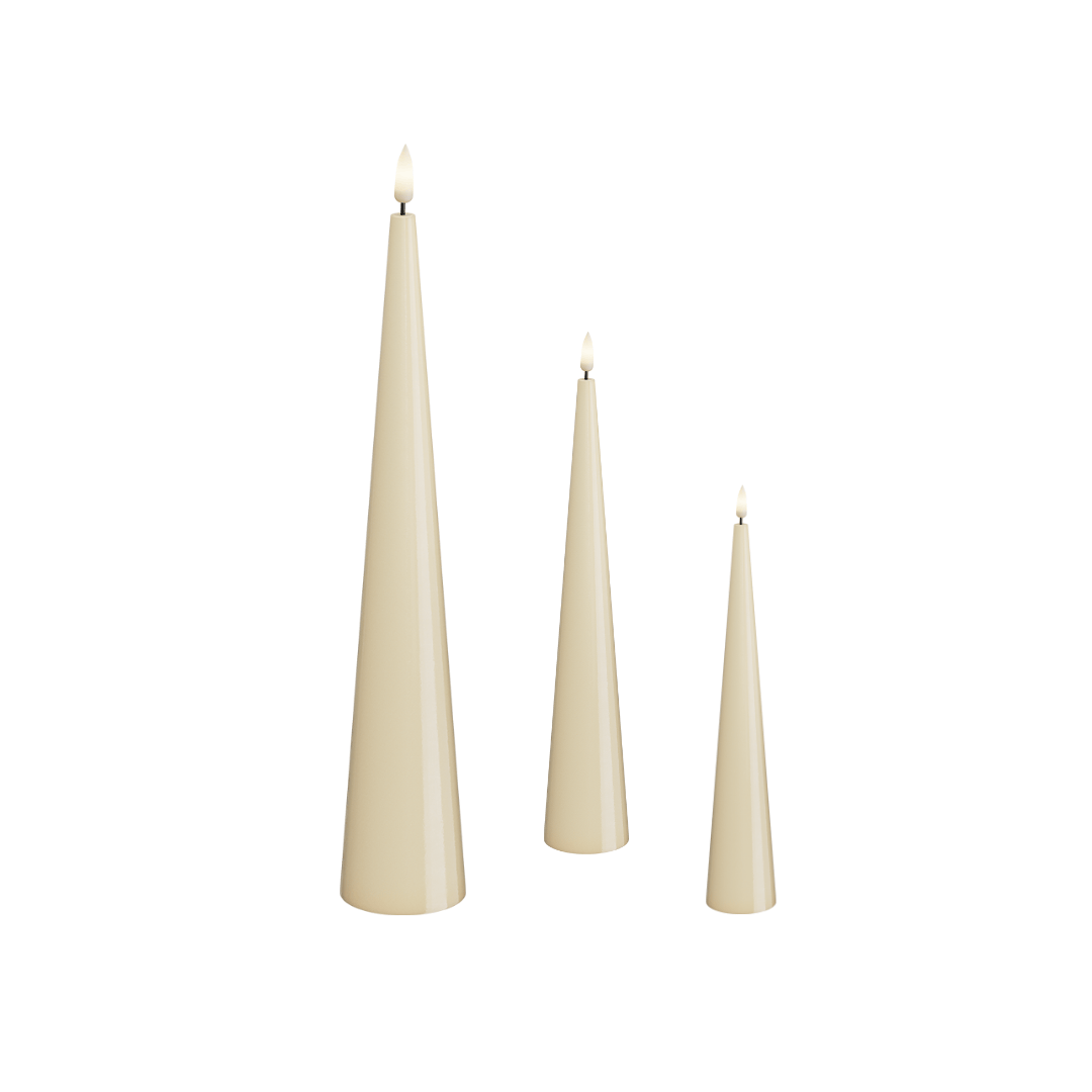 Christmas LED Candle Cone Cream