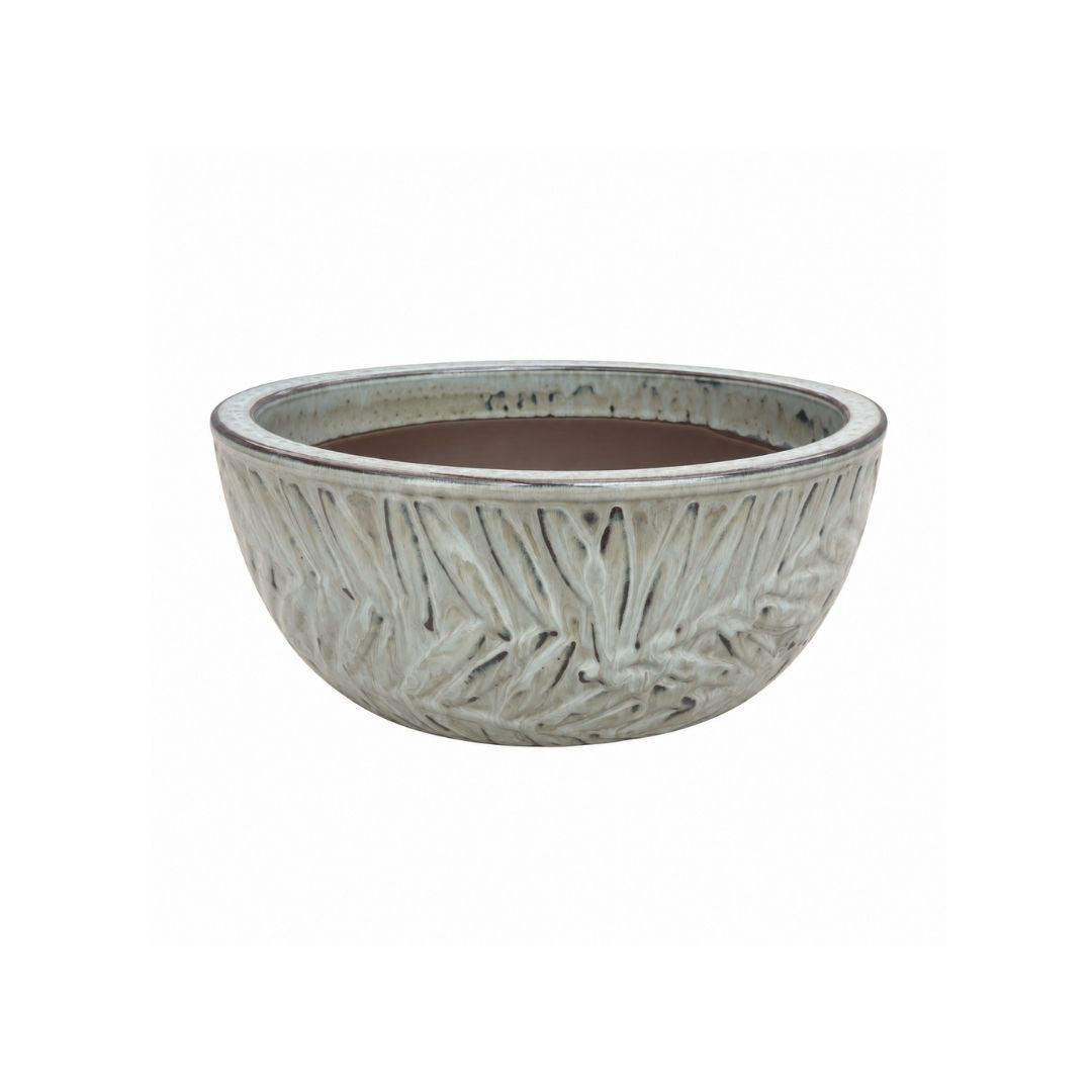 Glazed Bowl Planter Bocage - Lichen
