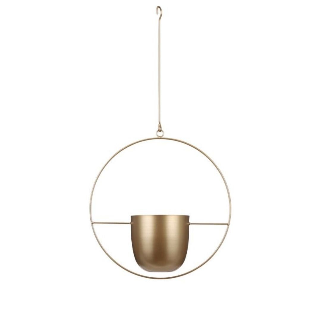 Dexter Hanging Plant Pot Gold