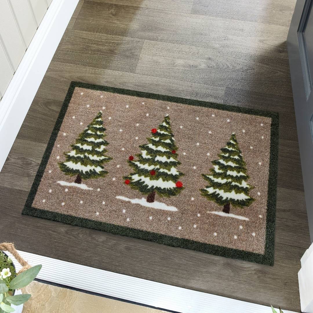 Door Mat Winter Trees