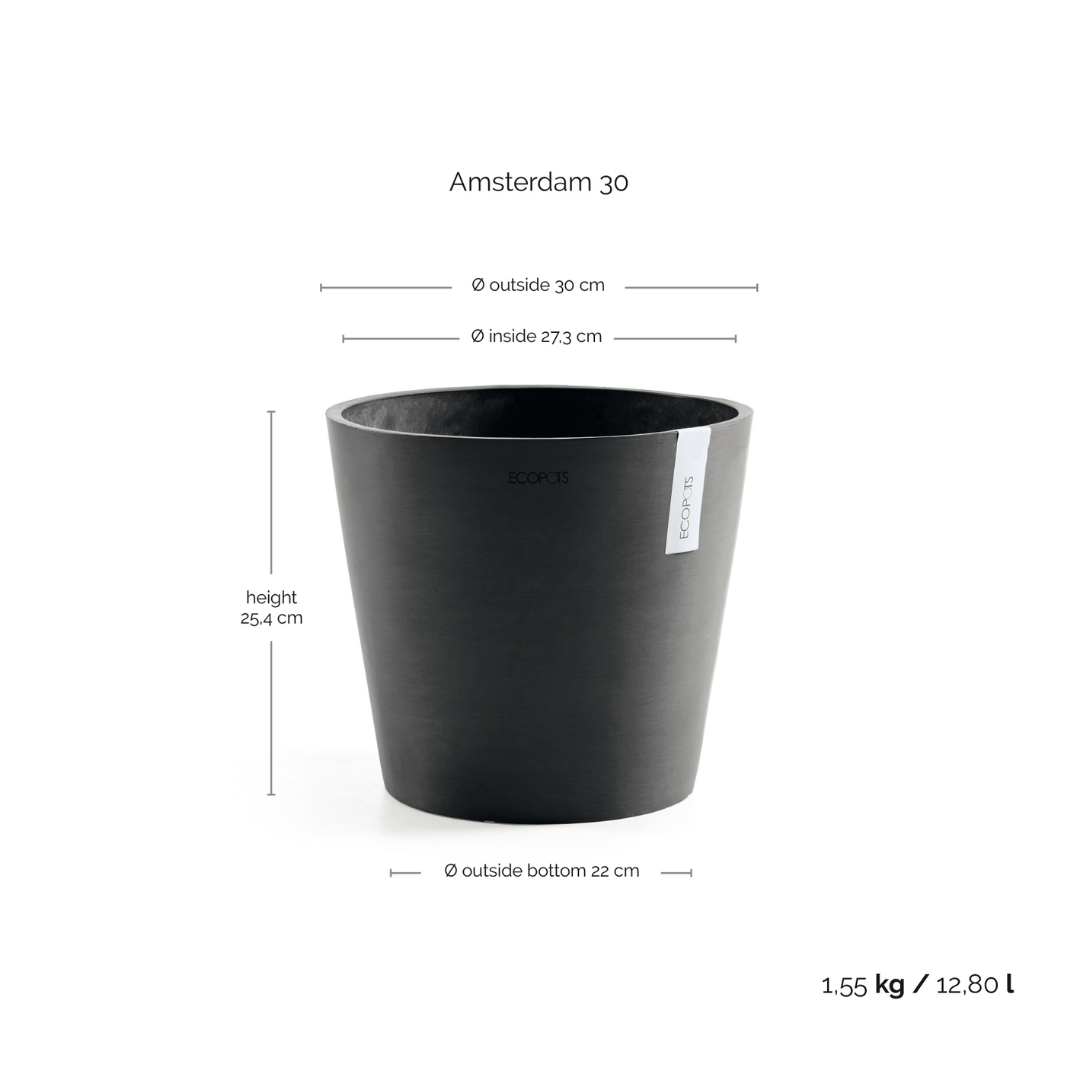 Ecopots Amsterdam Dark Grey