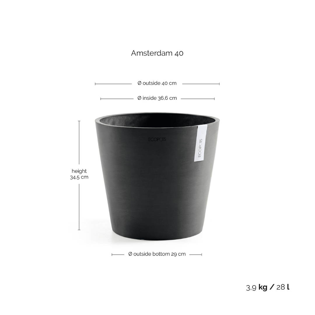 Ecopots Amsterdam Dark Grey