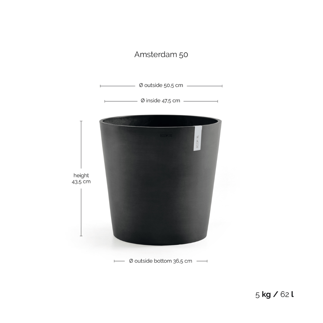 Ecopots Amsterdam Dark Grey