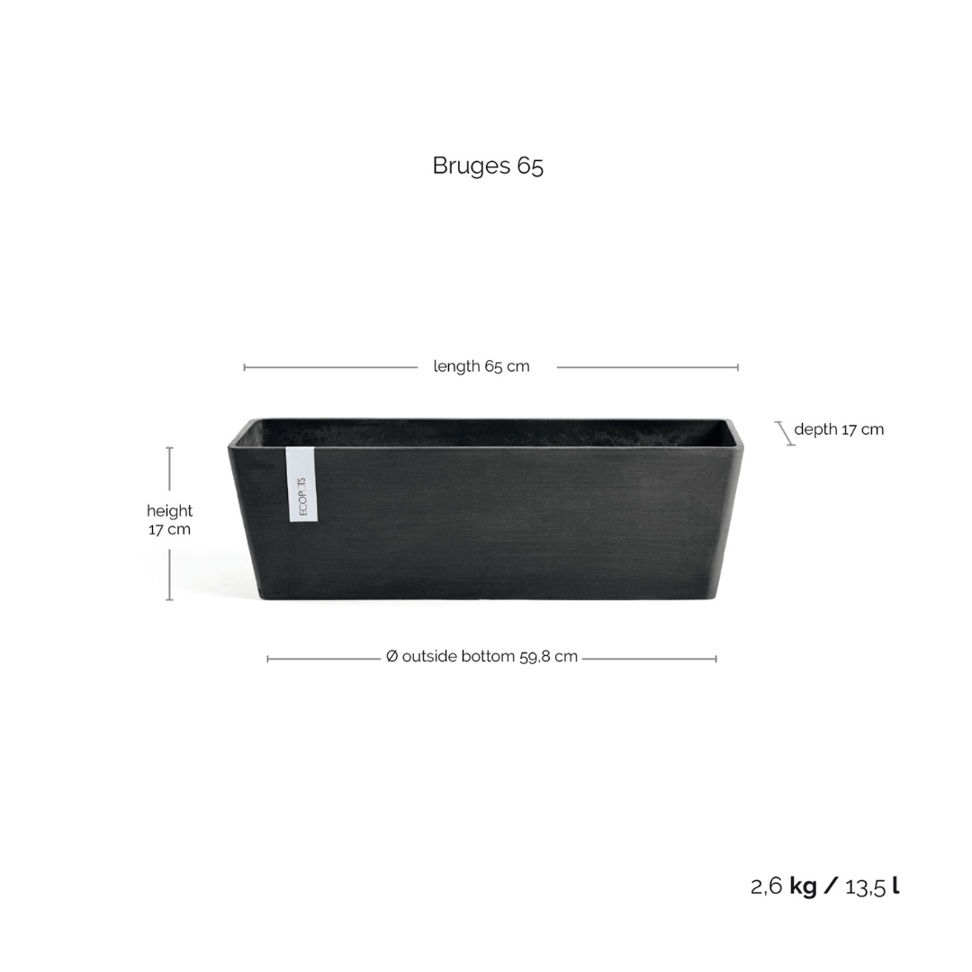 Ecopots Bruges Dark Grey