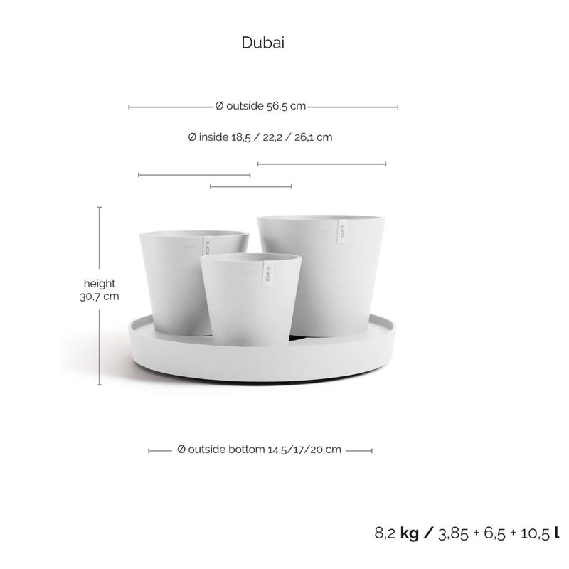 Ecopots Dubai Pure White