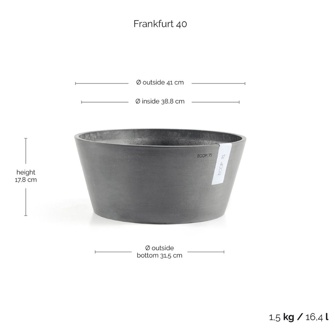 Ecopots Frankfurt 40 Grey