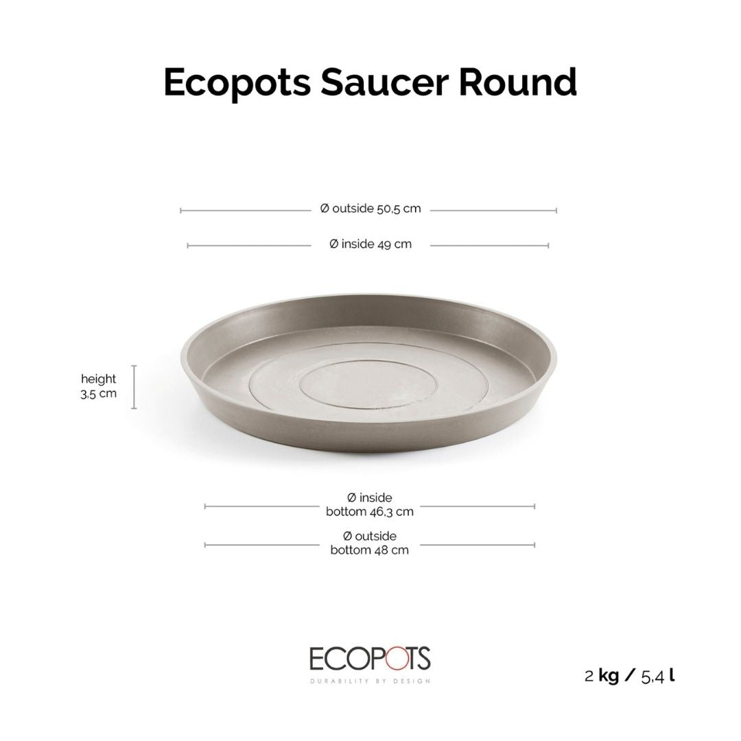 Ecopots Saucer Round Taupe