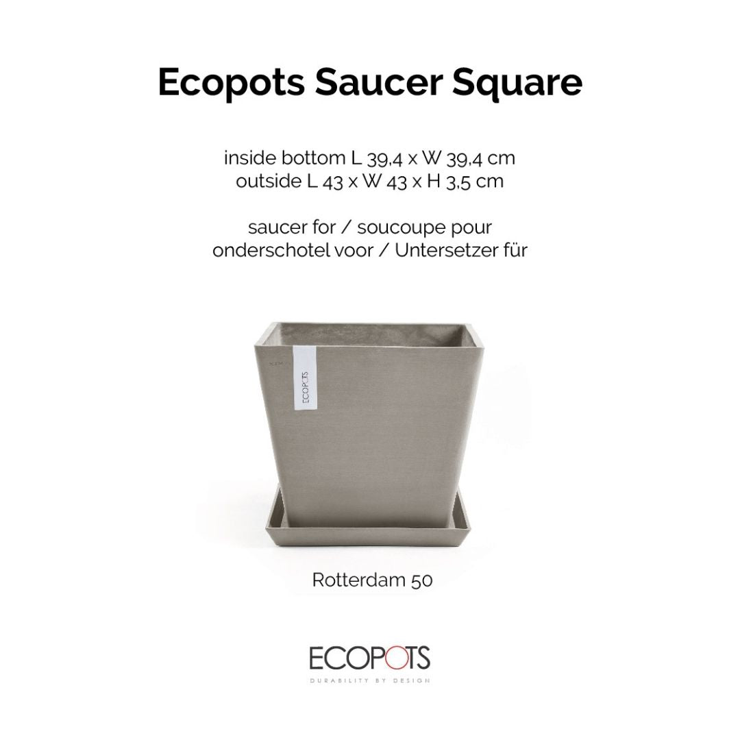Ecopots Saucer Square Taupe
