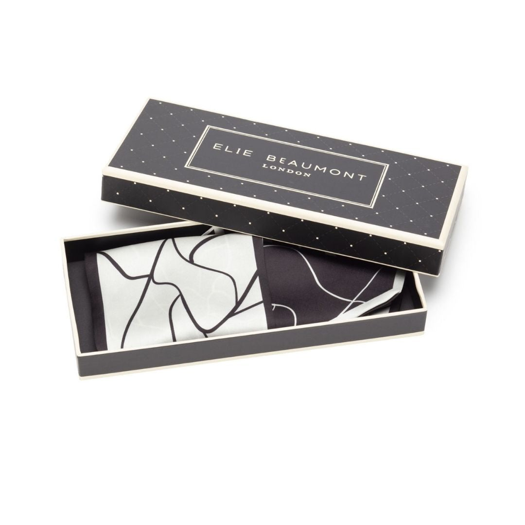 Neck Tie Cream and Black Swirl