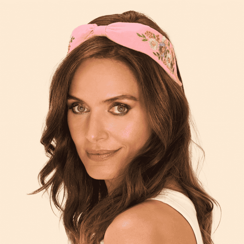 Embroidered Headband - Perfect Posie - Petal