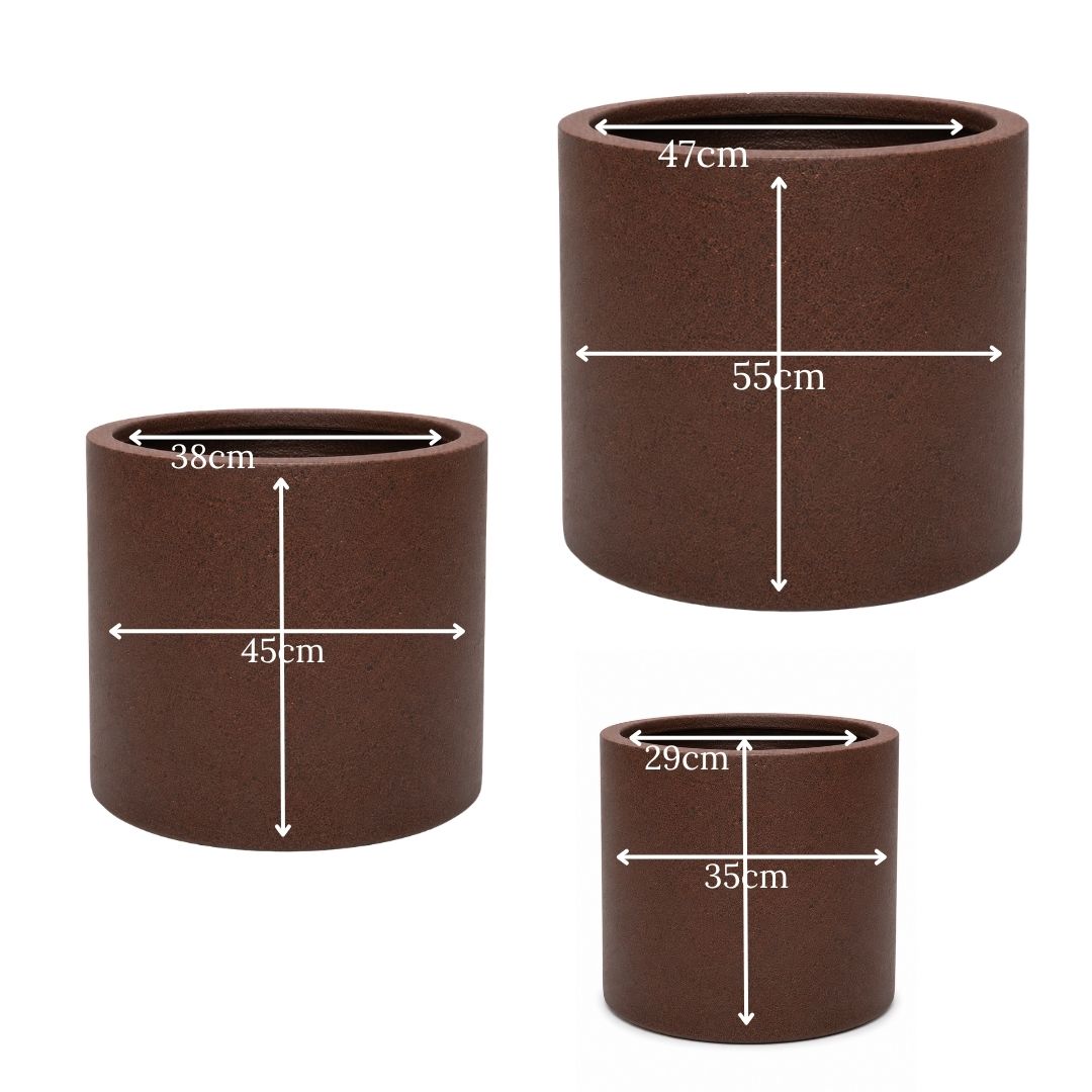 Eschbach Cylinder Pot - Rust Brown