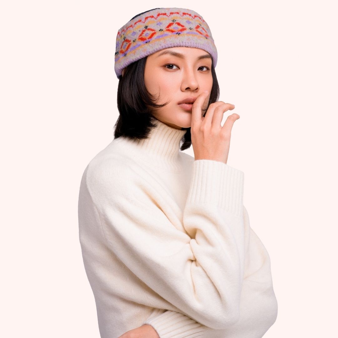 Fair Isle Headband - Cream Mix