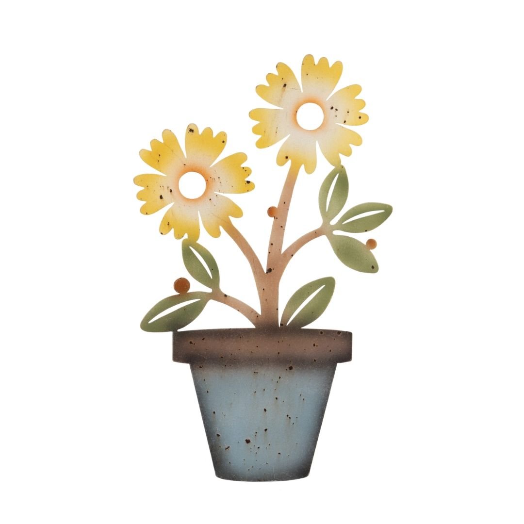 Flowerpot Wall Plaque