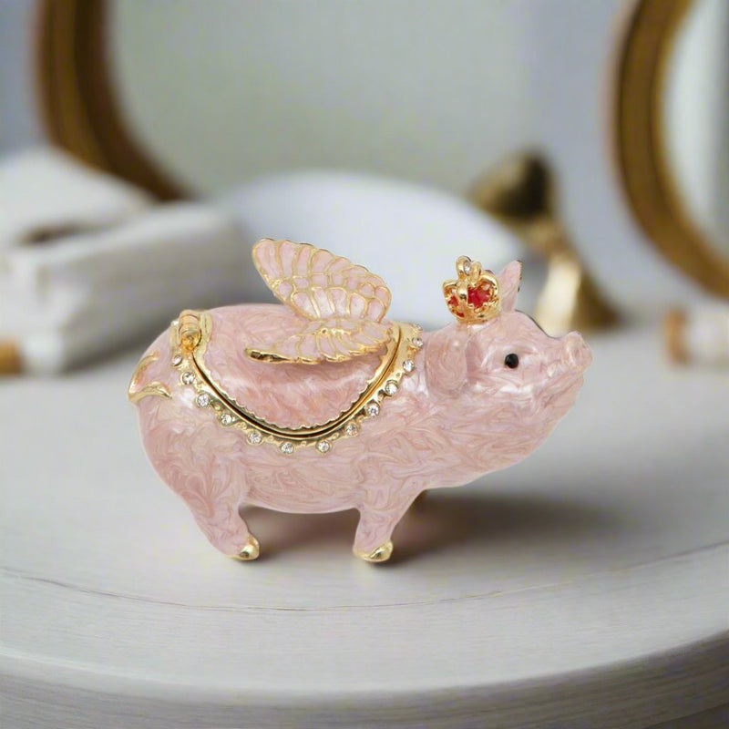 Flying Pig Trinket Box