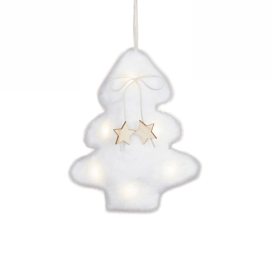 Christmas Micro Wire LED Light Fur - White