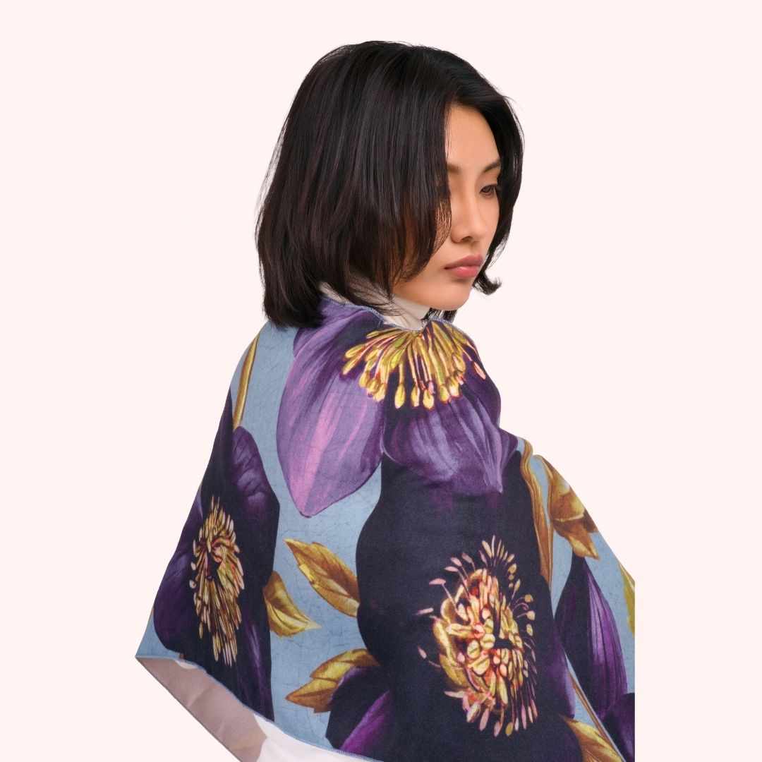 Lux Print Scarf - Hellebore