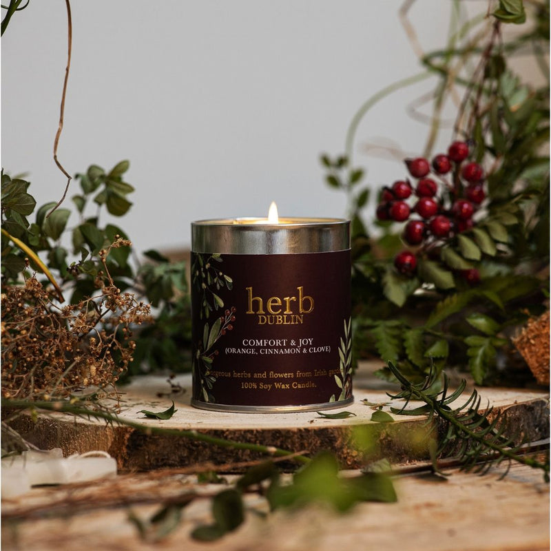 Herb Dublin Christmas Candle Comfort & Joy - Tin