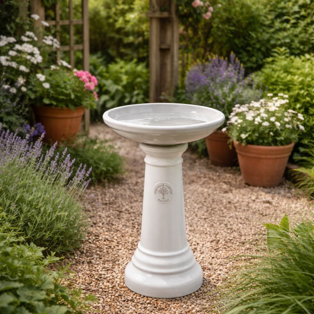 Heritage Bird Bath White