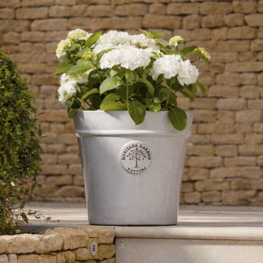 outdoor frost proof plant pots Heritage White Ceramic Garden Pot – Frost-Proof Outdoor Planter