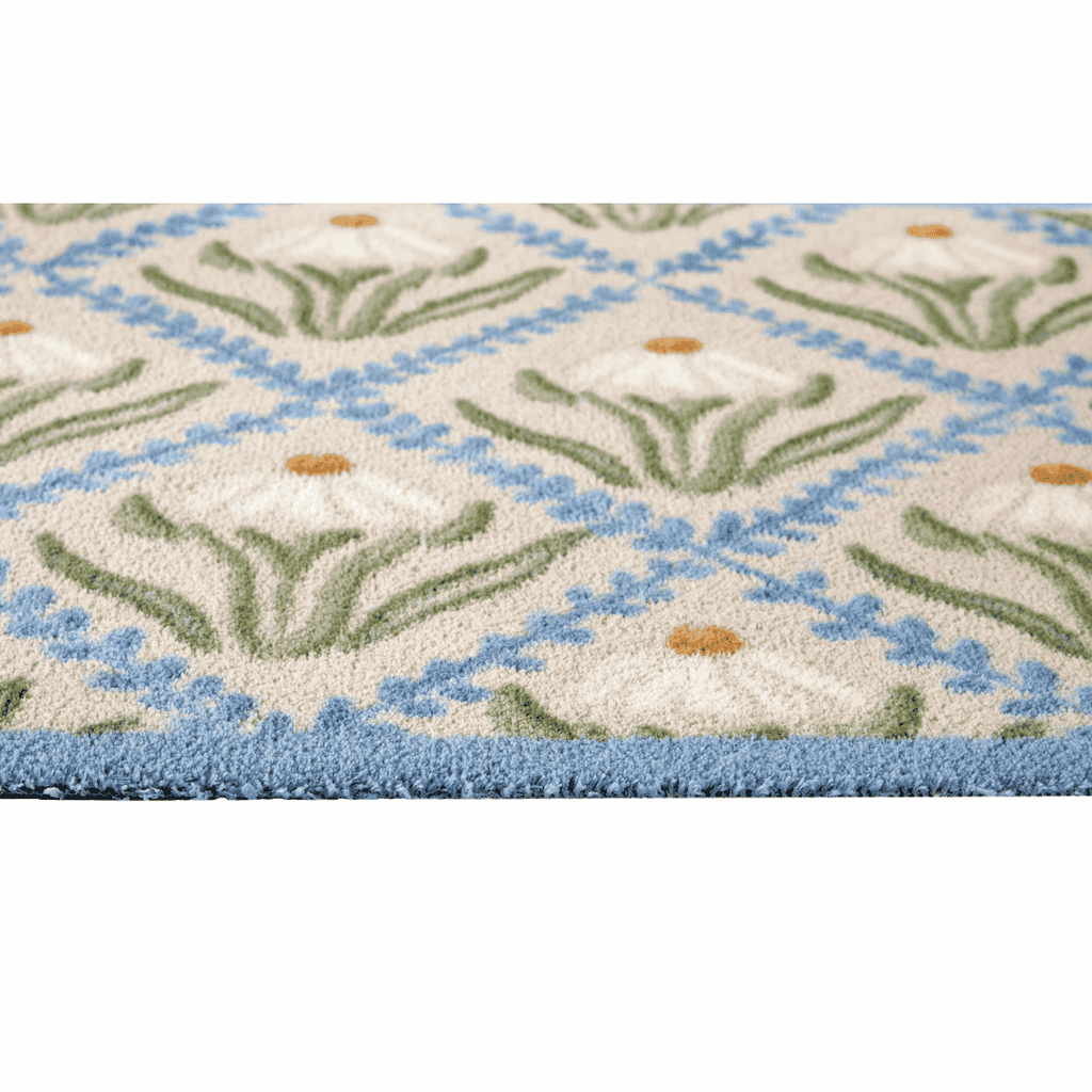 Huf Rug Hug Rug Daisy Trellis Doormat 65x85cm Washable Non Slip