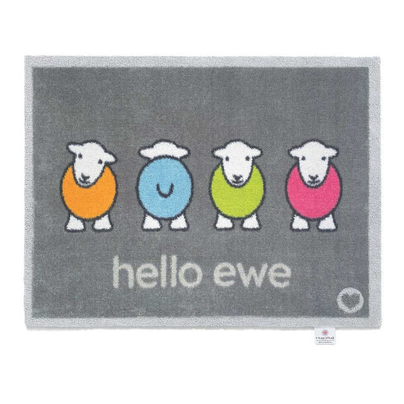 Hug Rug Doormat Hello Ewe