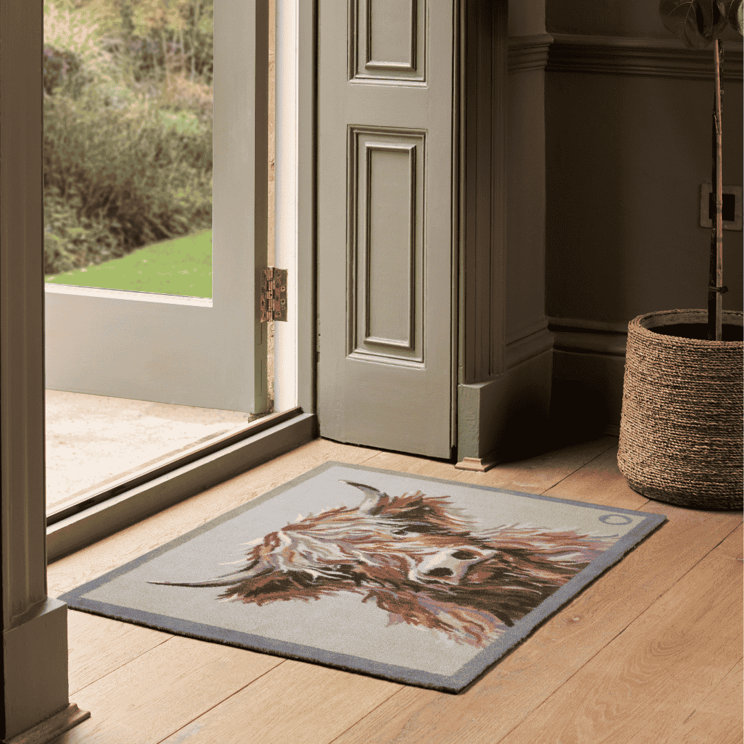 Hug Rug Doormat Heritage Highland Cow