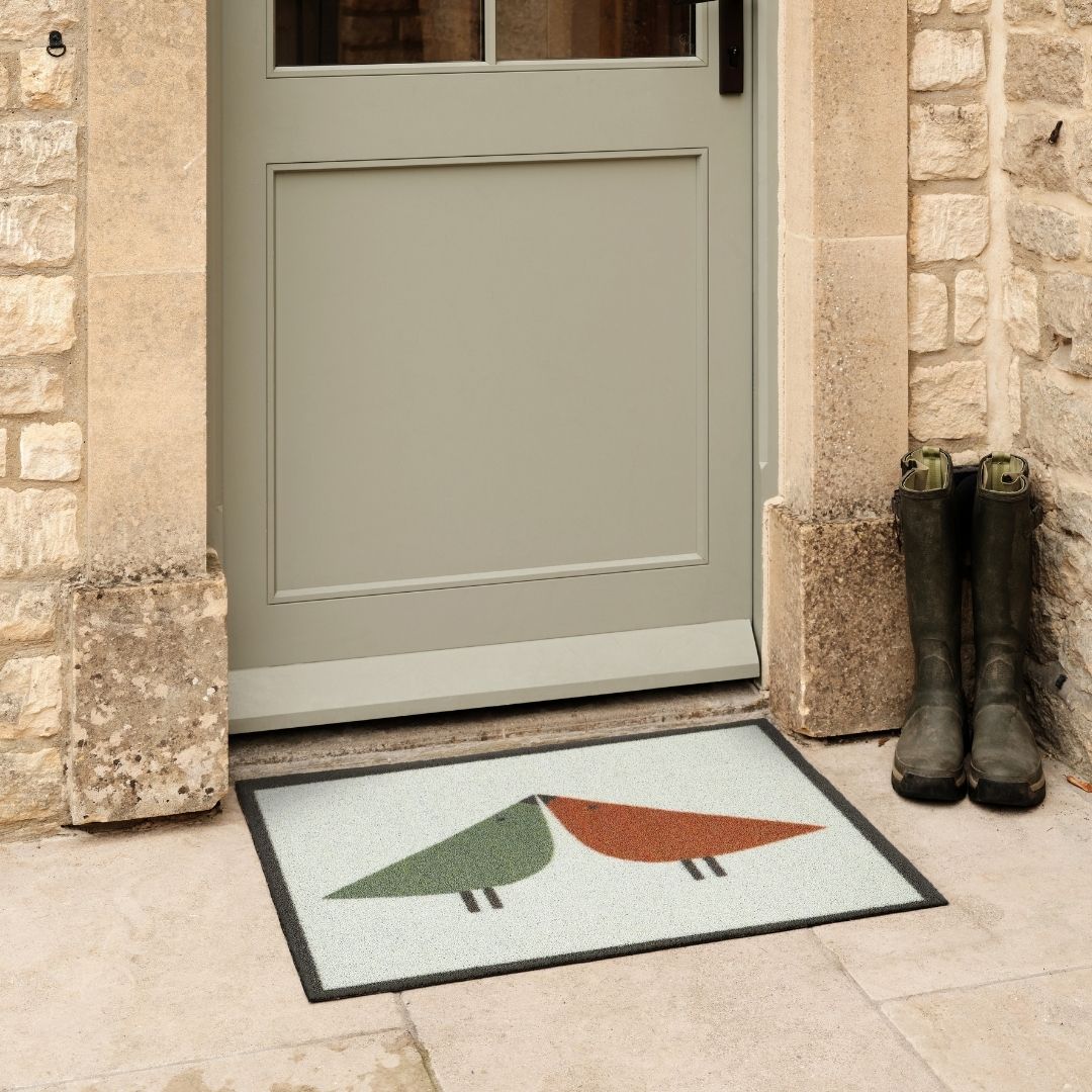Hug Rug Doormat Lintu Rust Green