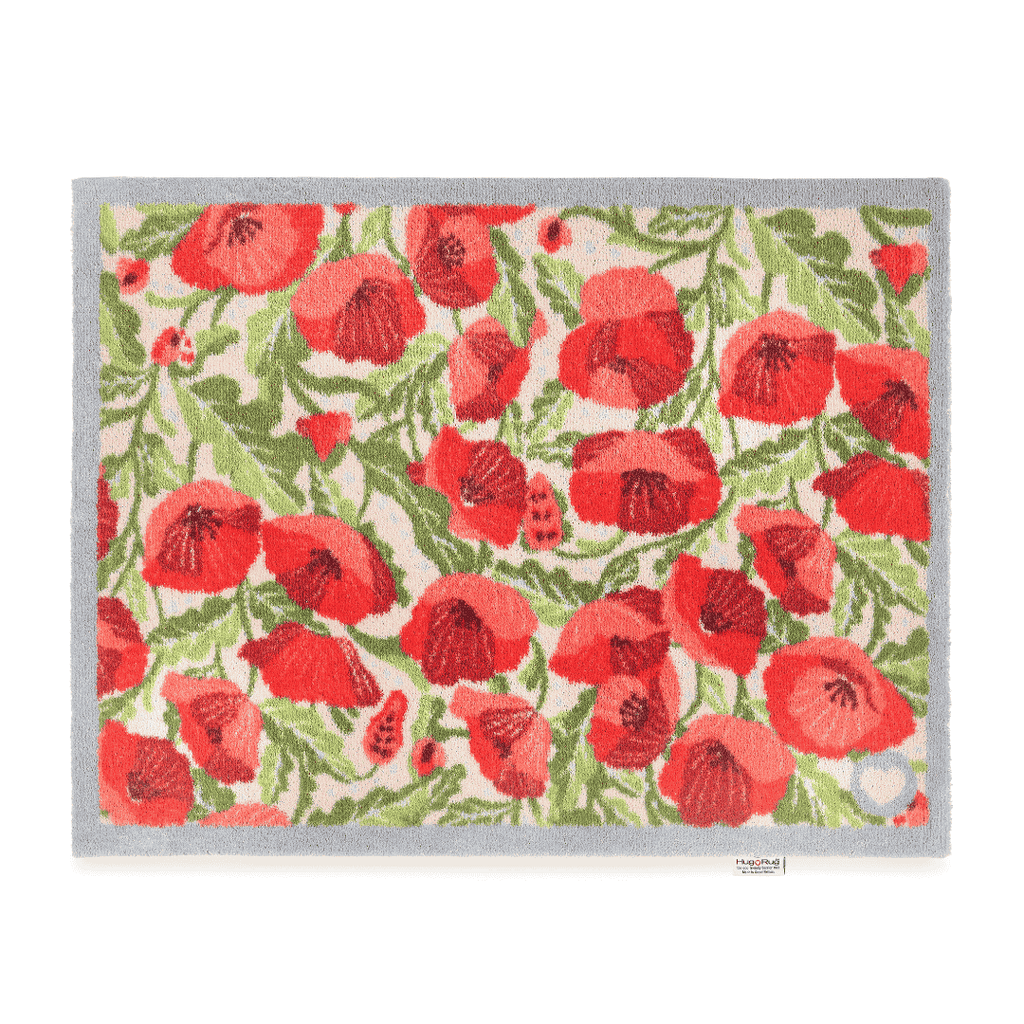 Hug Rug Outdoor Mat Poppies Galore Hug Rug Mat – Eco-Friendly & Washable Door Mat | The ...