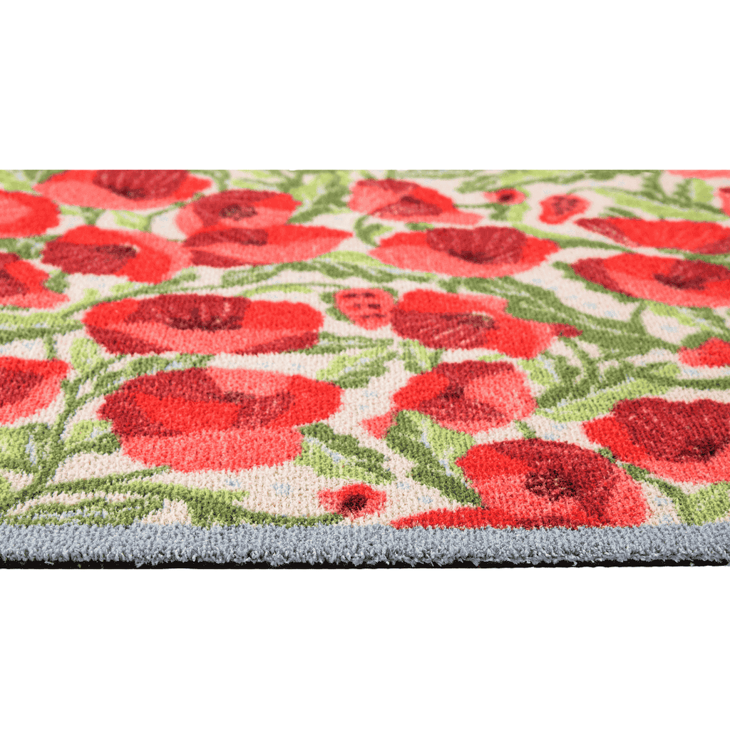 Poppies Galore Hug Rug Mat – Eco-Friendly & Washable Door Mat | The ...