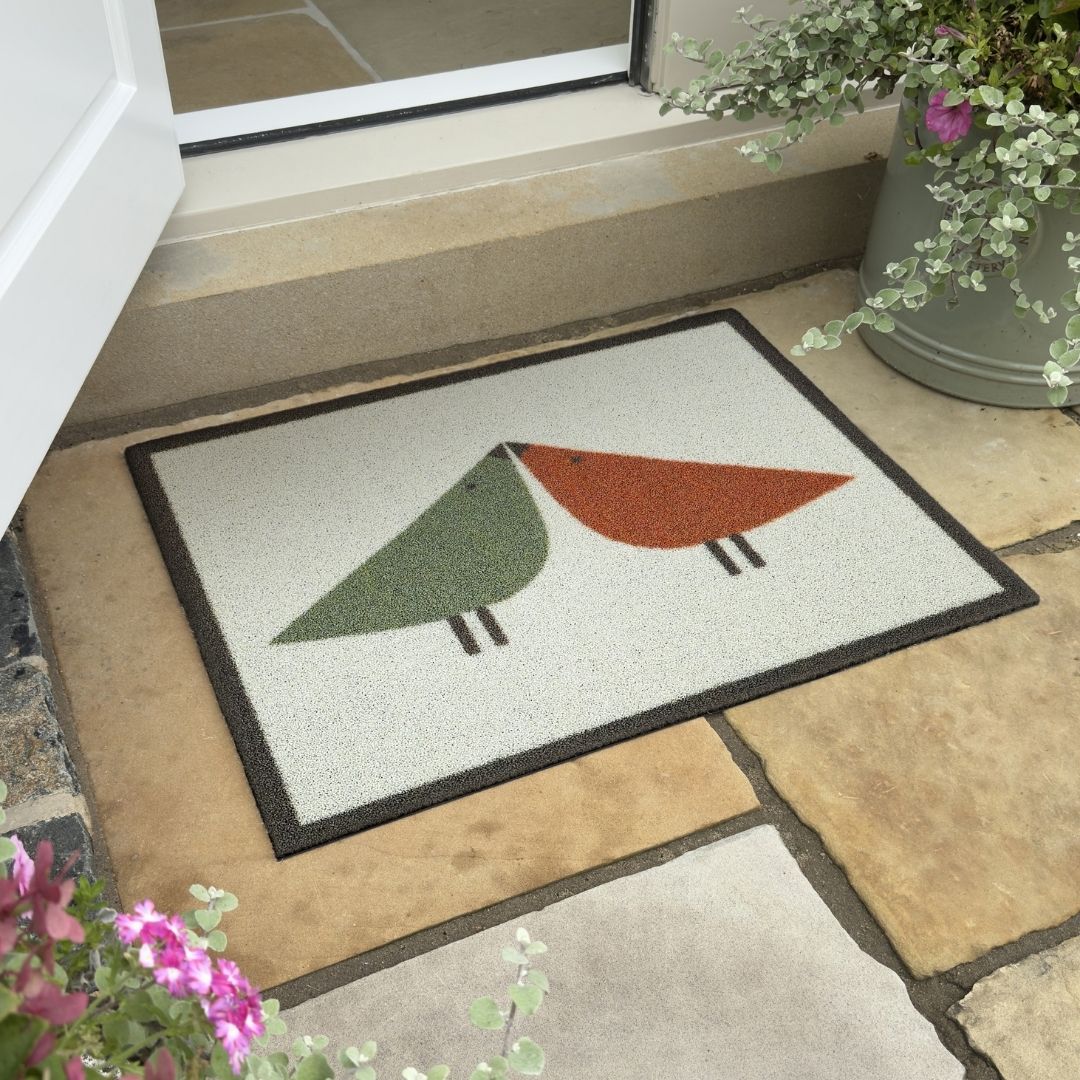 Hug Rug Doormat Lintu Rust Green