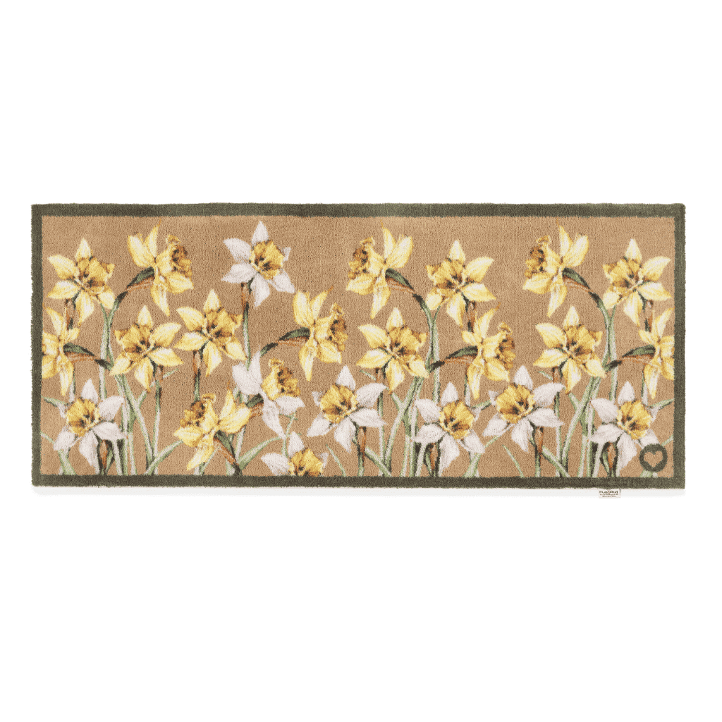 Hug Rug Daffodil Blooms Runner | Eco-Friendly Washable Mat | The Garden ...
