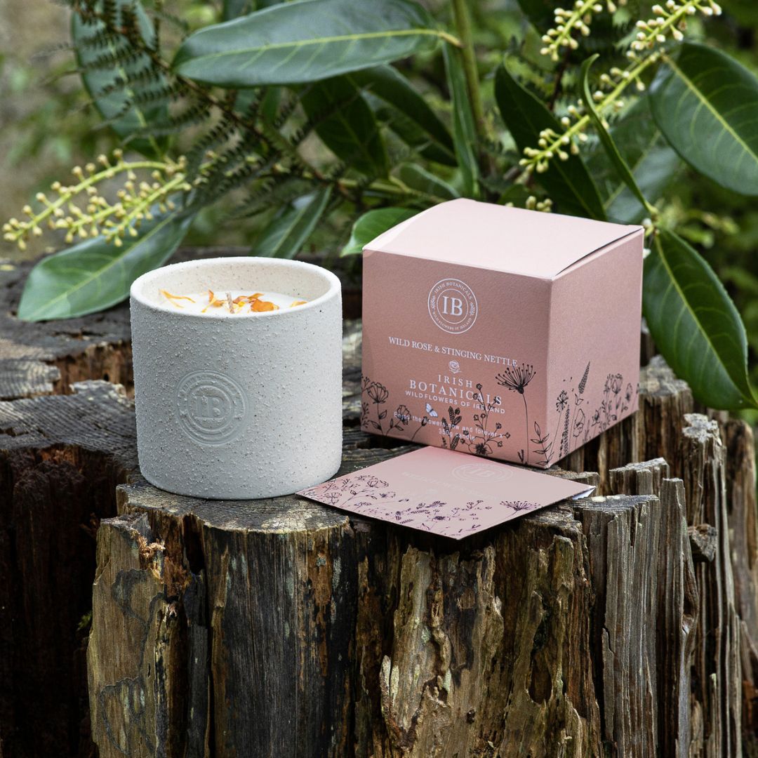 Irish Botanicals Wild Rose & Nettle Candle