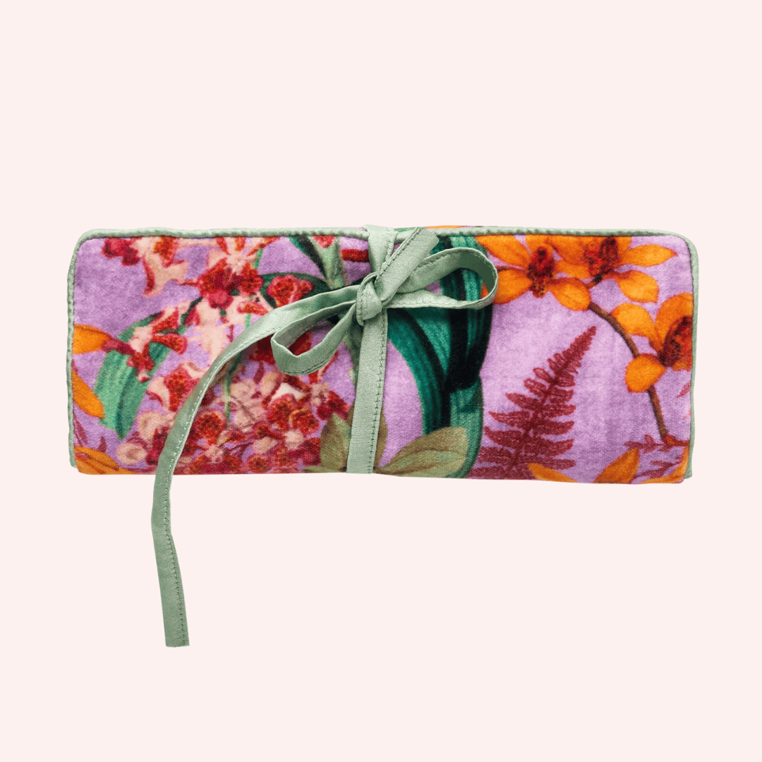 Jewellery Roll - Botany Bliss - Lavender