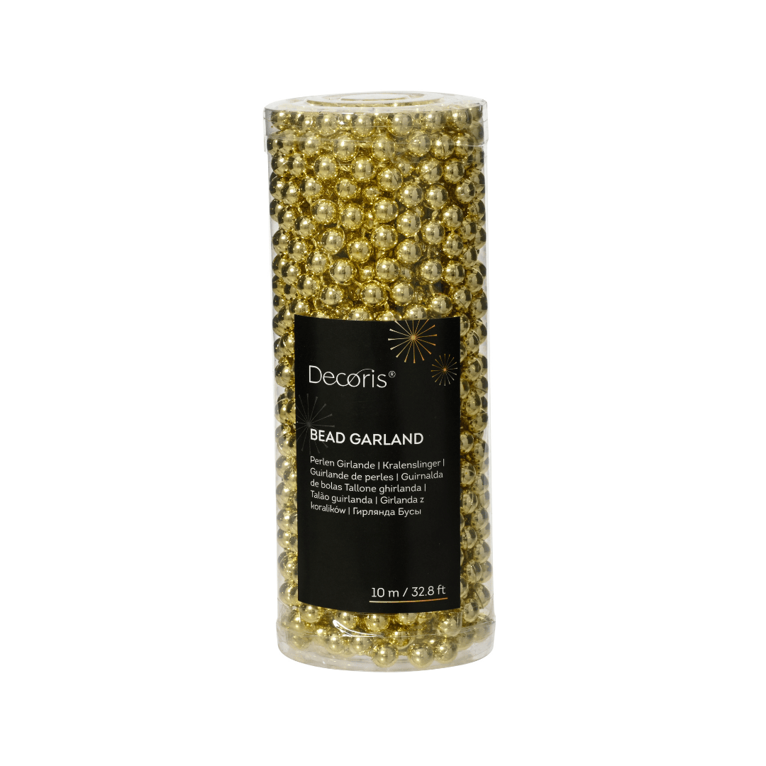 Christmas Bead Garland Light Gold