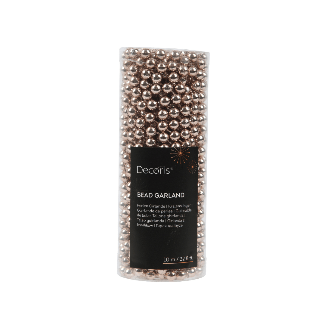 Christmas Bead Garland Peach Pearl